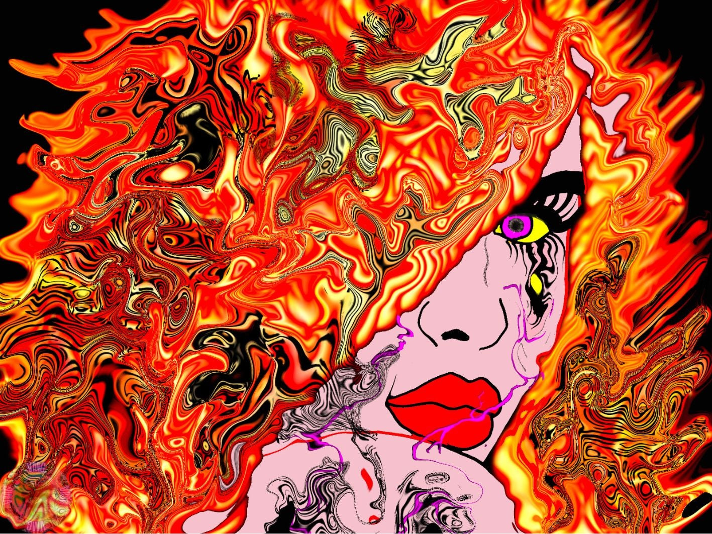 And? - A 80x60cm Digital Painting Printed On Canvas (One Only)