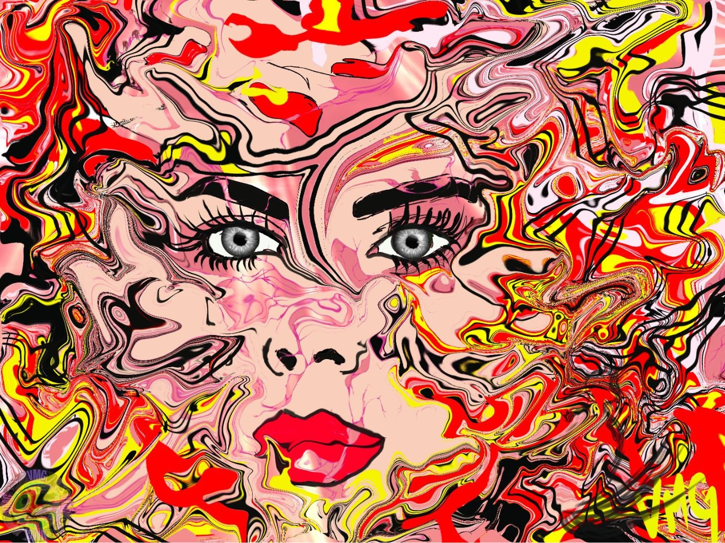 Fascinate - A 80x60cm Digital Painting Printed On Canvas (One Only)