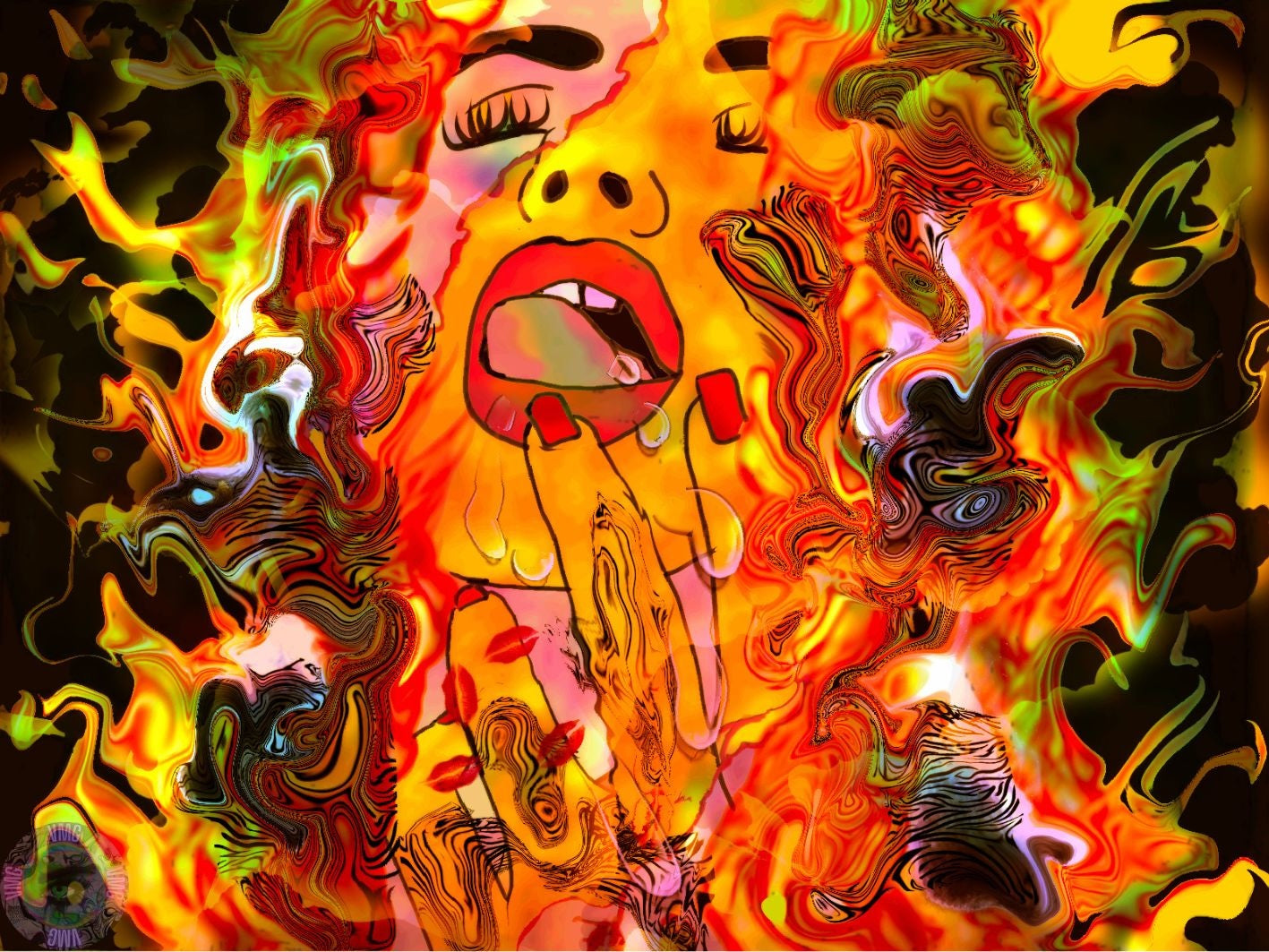 Lust - A 80x60cm Digital Painting Printed On Canvas (One Only)