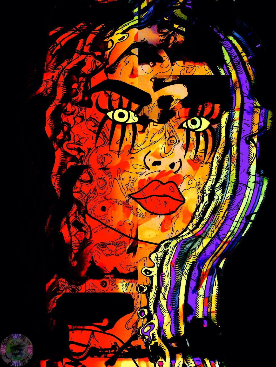 Marked F5 - A 60x80cm Digital Painting Printed On Canvas (One Only)