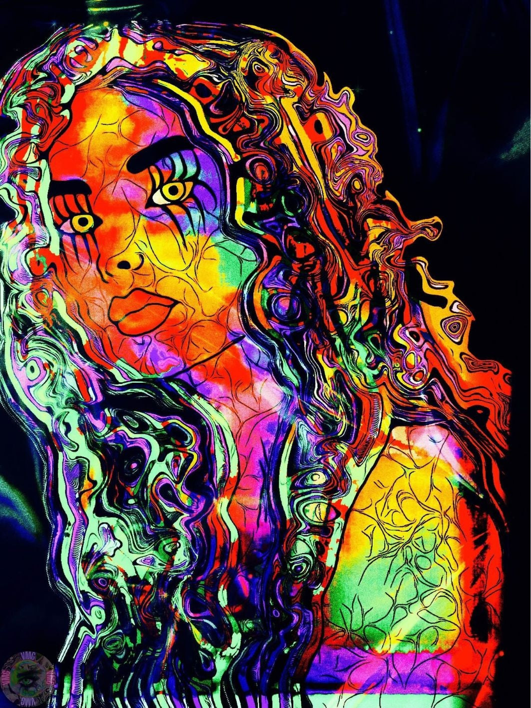 Marked SF - A 60x80cm Digital Painting Printed On Canvas (One Only)