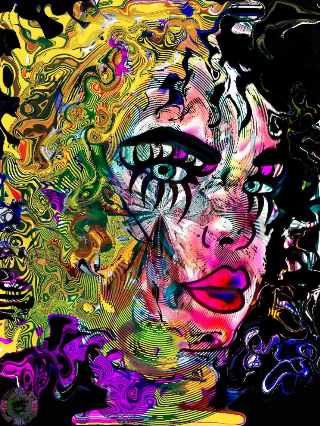 Marked VI - A 60x80cm Digital Painting Printed On Canvas (One Only)