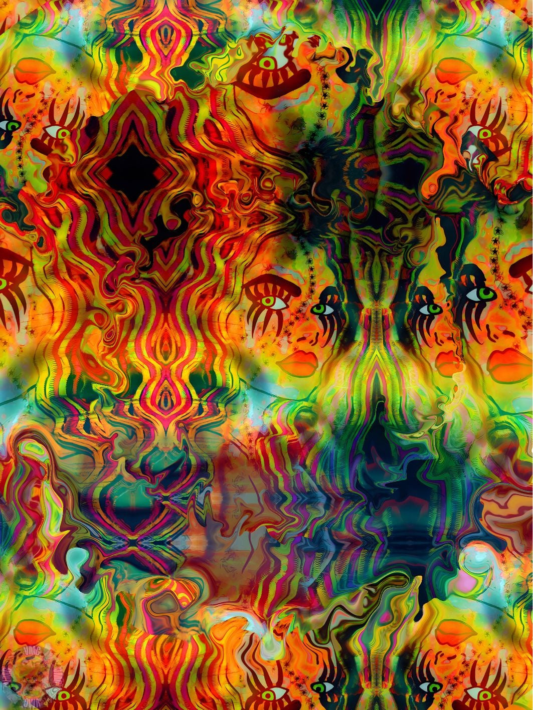 Marked 96 - A 60x80cm Digital Painting Printed On Canvas (One Only)