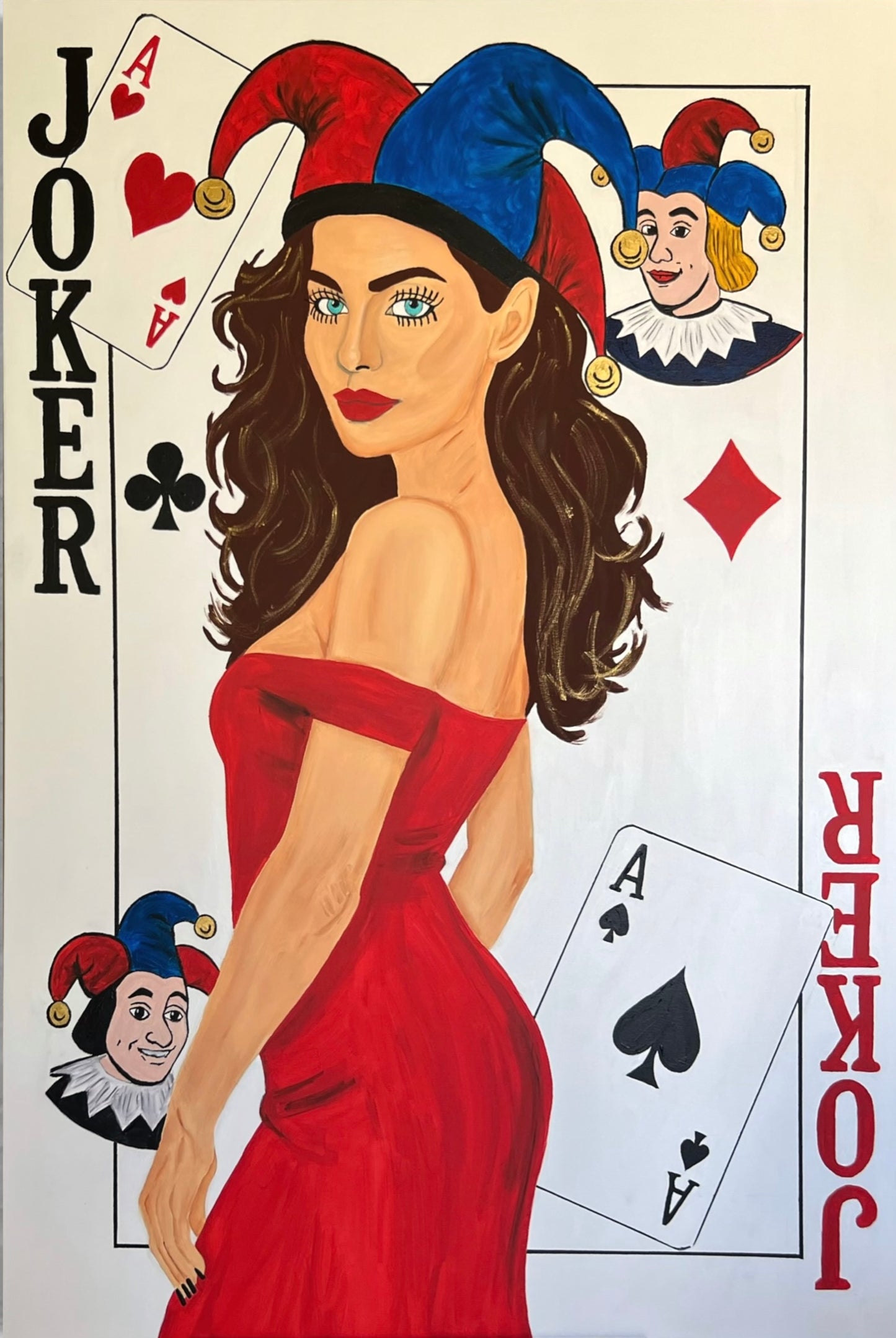 The Wild Card: 100x150cm Acrylic Painting